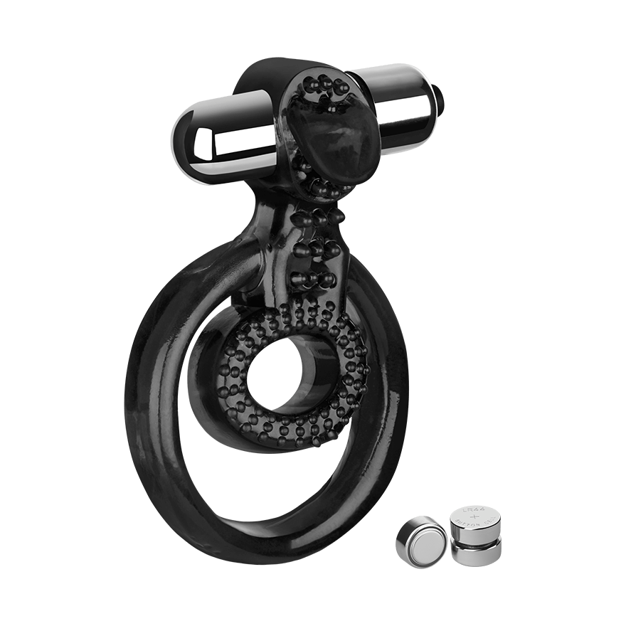 Penis- und Hodenring mit Klitorisreizer, 1,7 - 4,7 cm