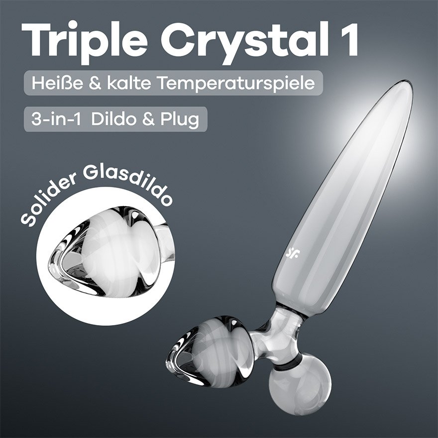 Satisfyer Triple Crystal 1, 21 cm