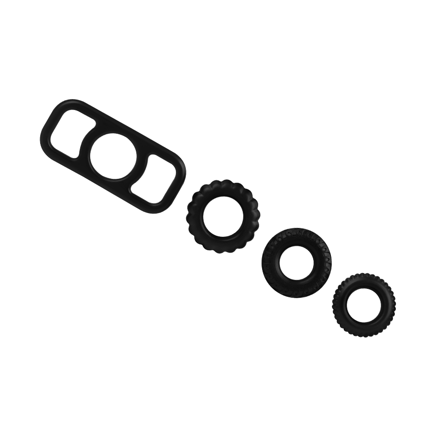 Penisring-Set aus Silikon, 4 Teile