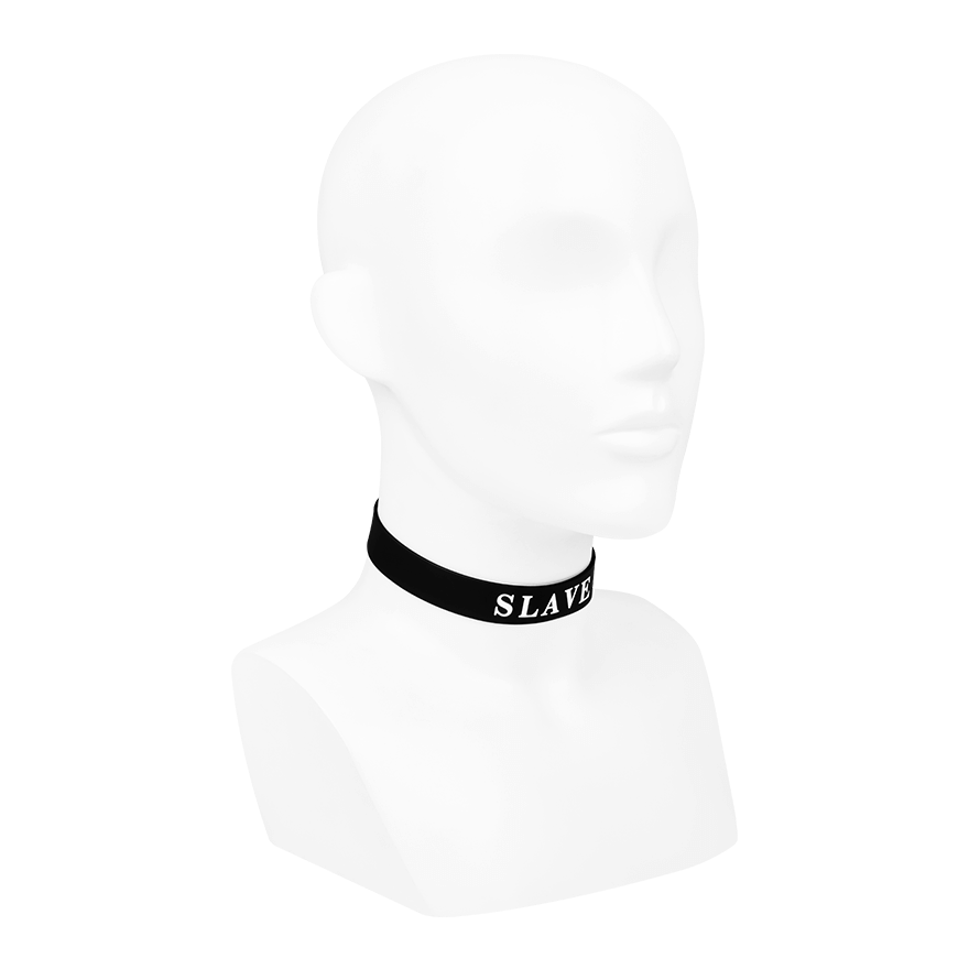 Silikon-Halsband mit Slave-Aufdruck