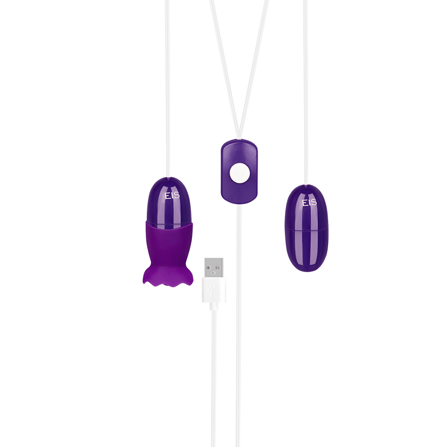 Kraftvolle Vibro-Eier mit Sleeve, 5 cm