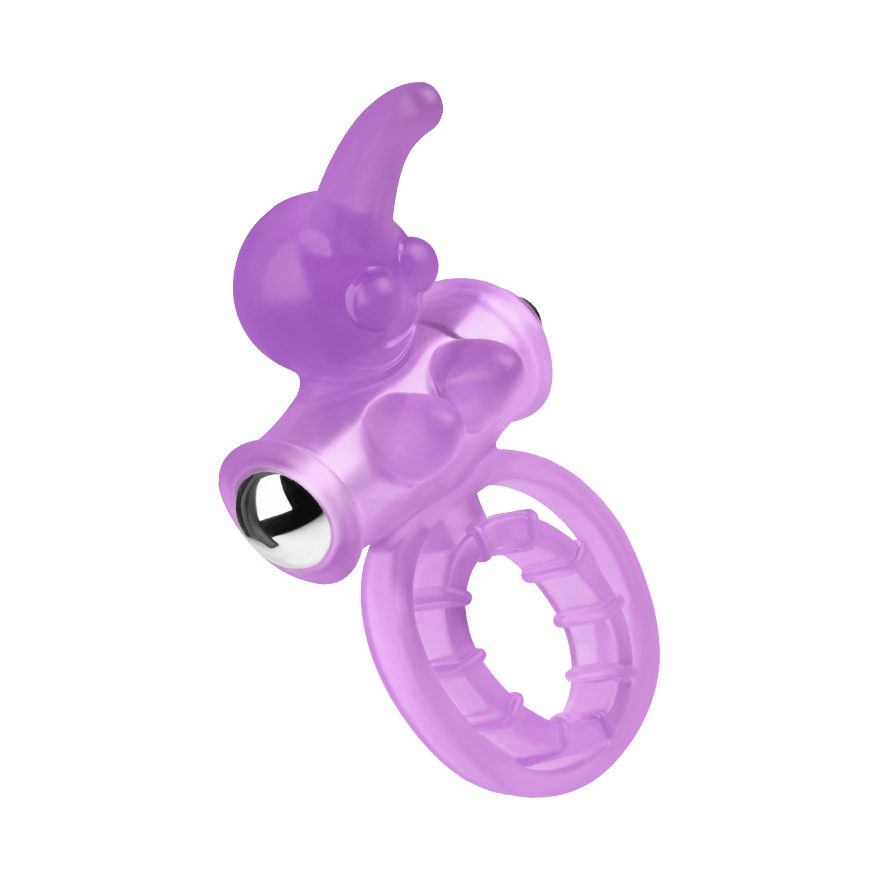 Penis- und Hodenring mit Klitorisreizer, 3 - 8 cm