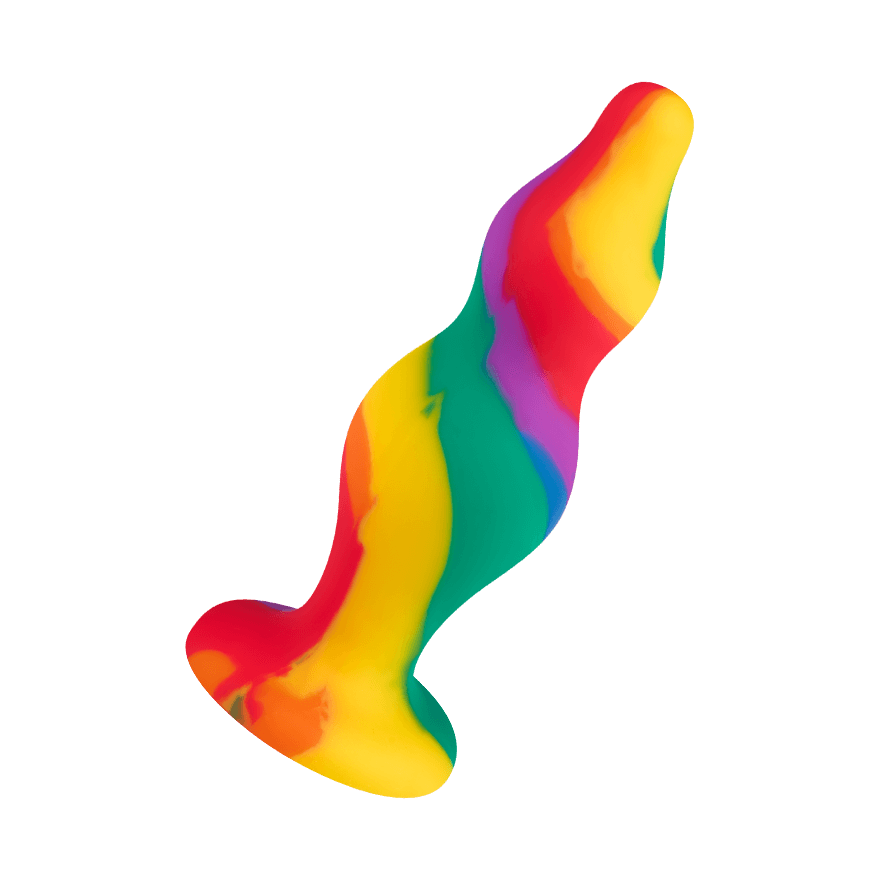 Farbenfroher Analplug aus Silikon, 12 cm