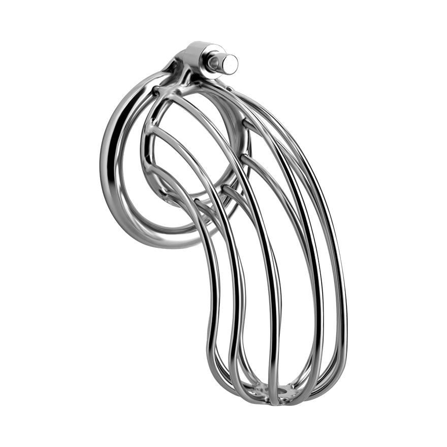 Metall-Peniskäfig mit Schloss, 11 cm