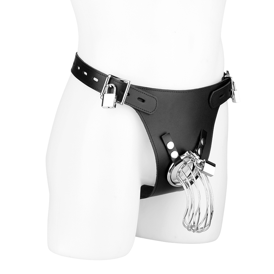 Keuschheitsslip mit Schloss und Käfig