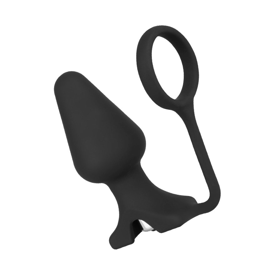 Analvibrator mit Penisring, 10,5 cm