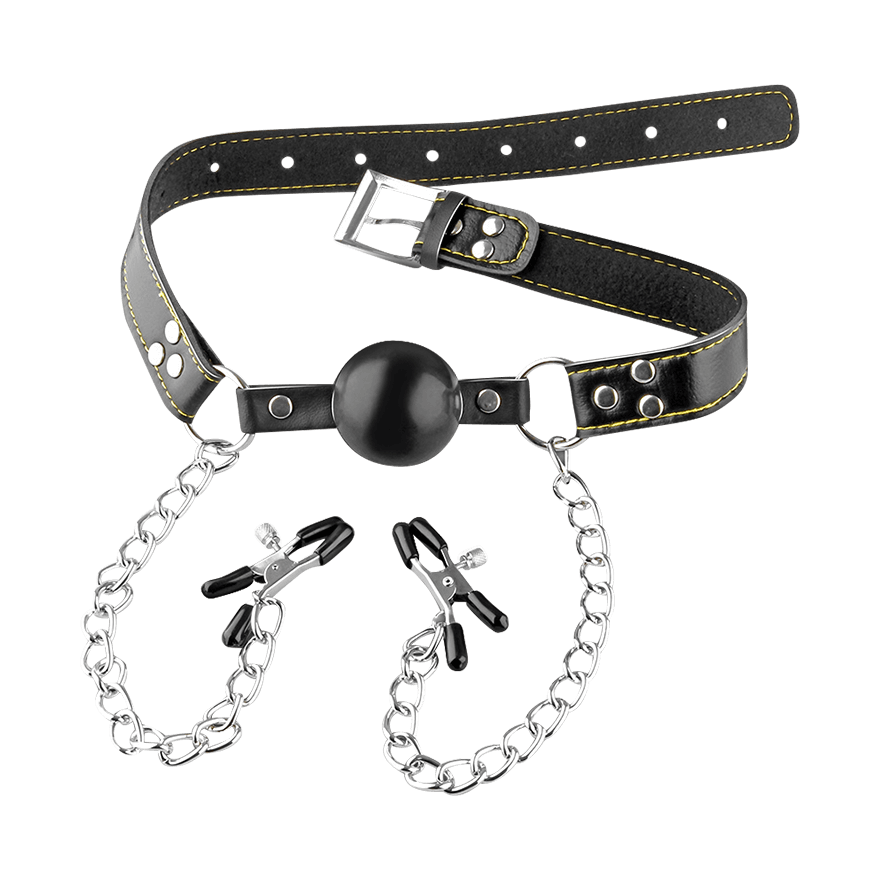 Ball Gag & Clamps