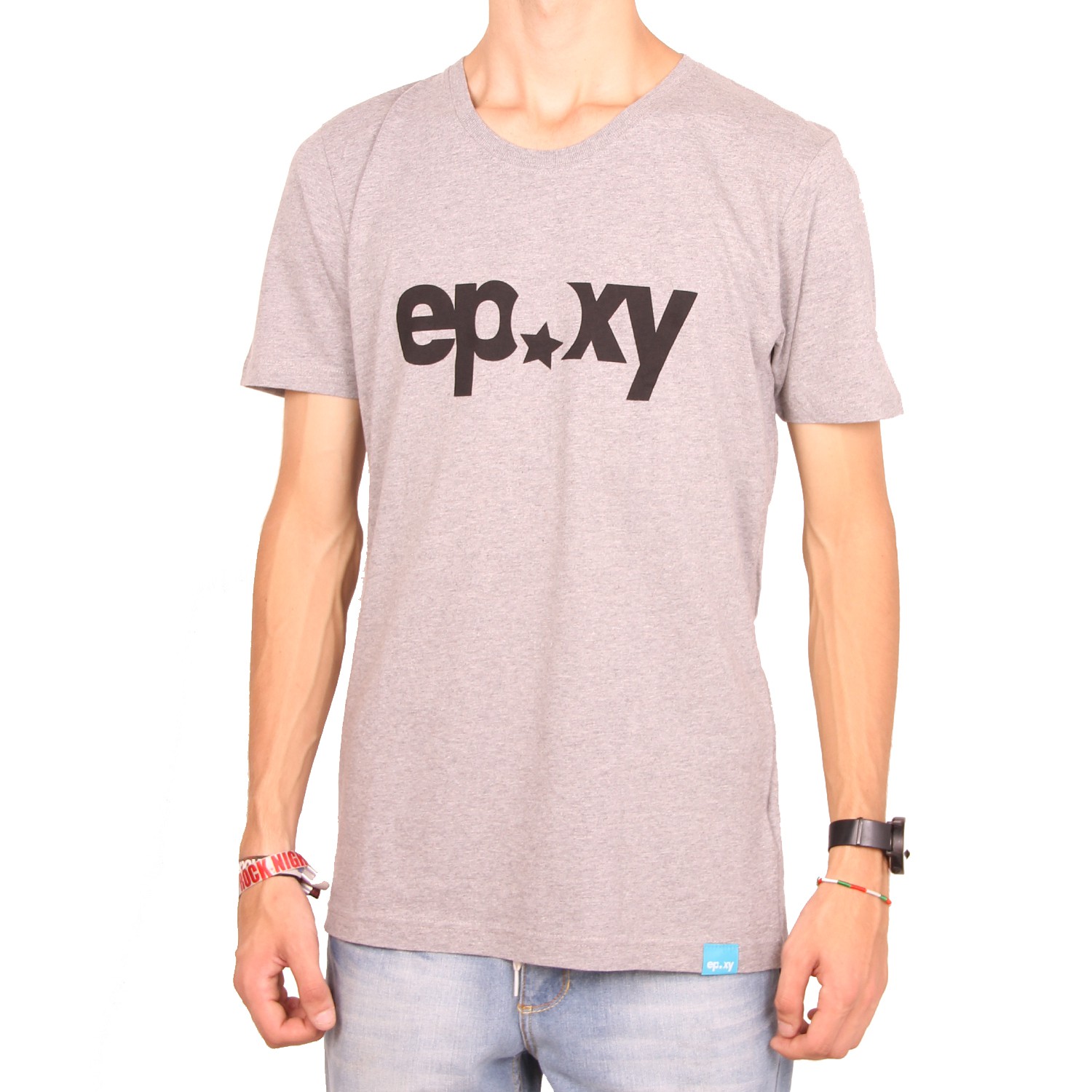 Epoxy Herren Organic Logo T-Shirt - Heather Grey