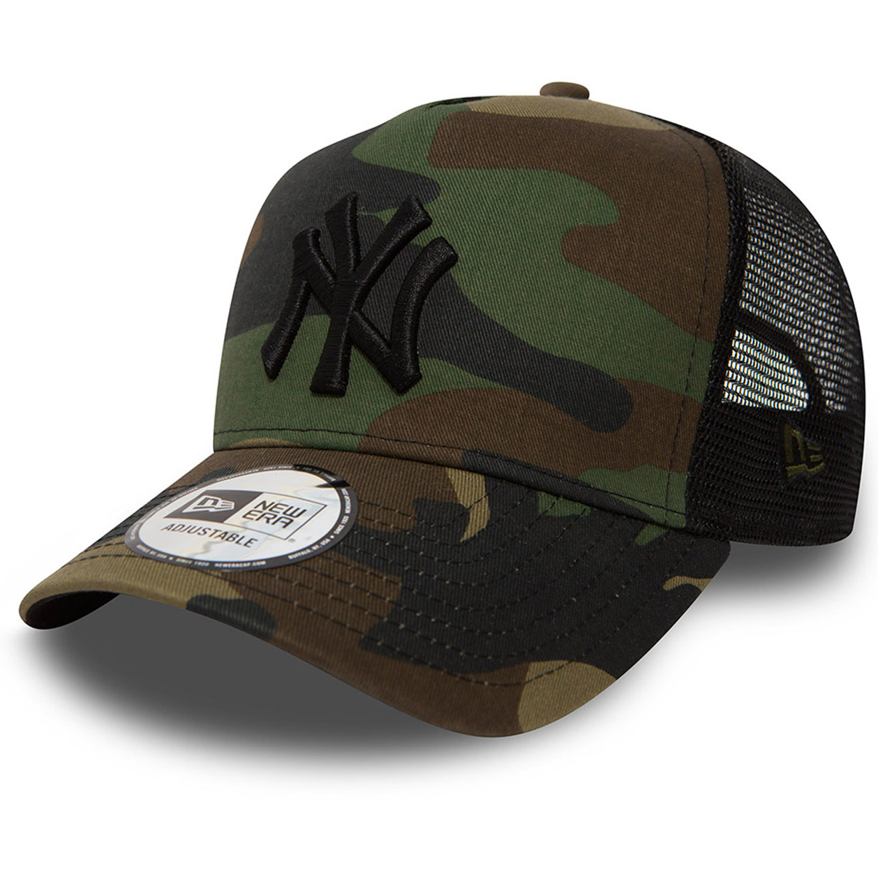 New Era Camo New York Yankees A-Frame Trucker Cap