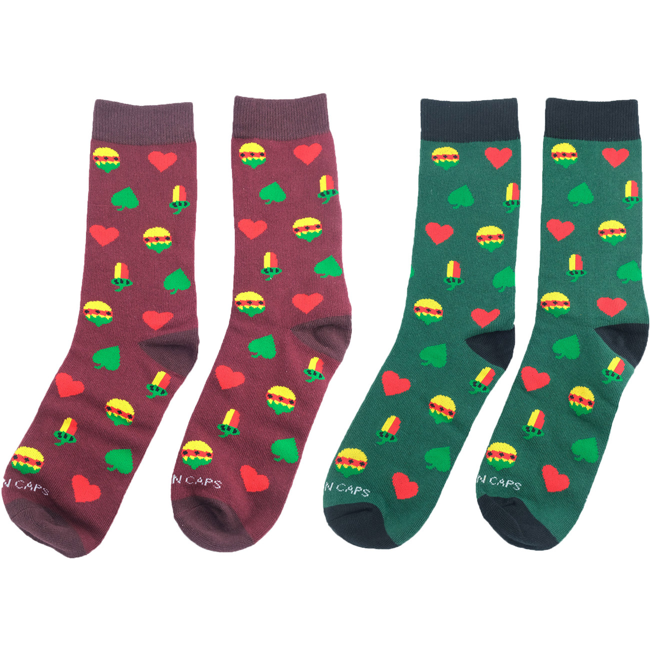 Bavarian Caps Socken 2er Sockenbox Schafkopf