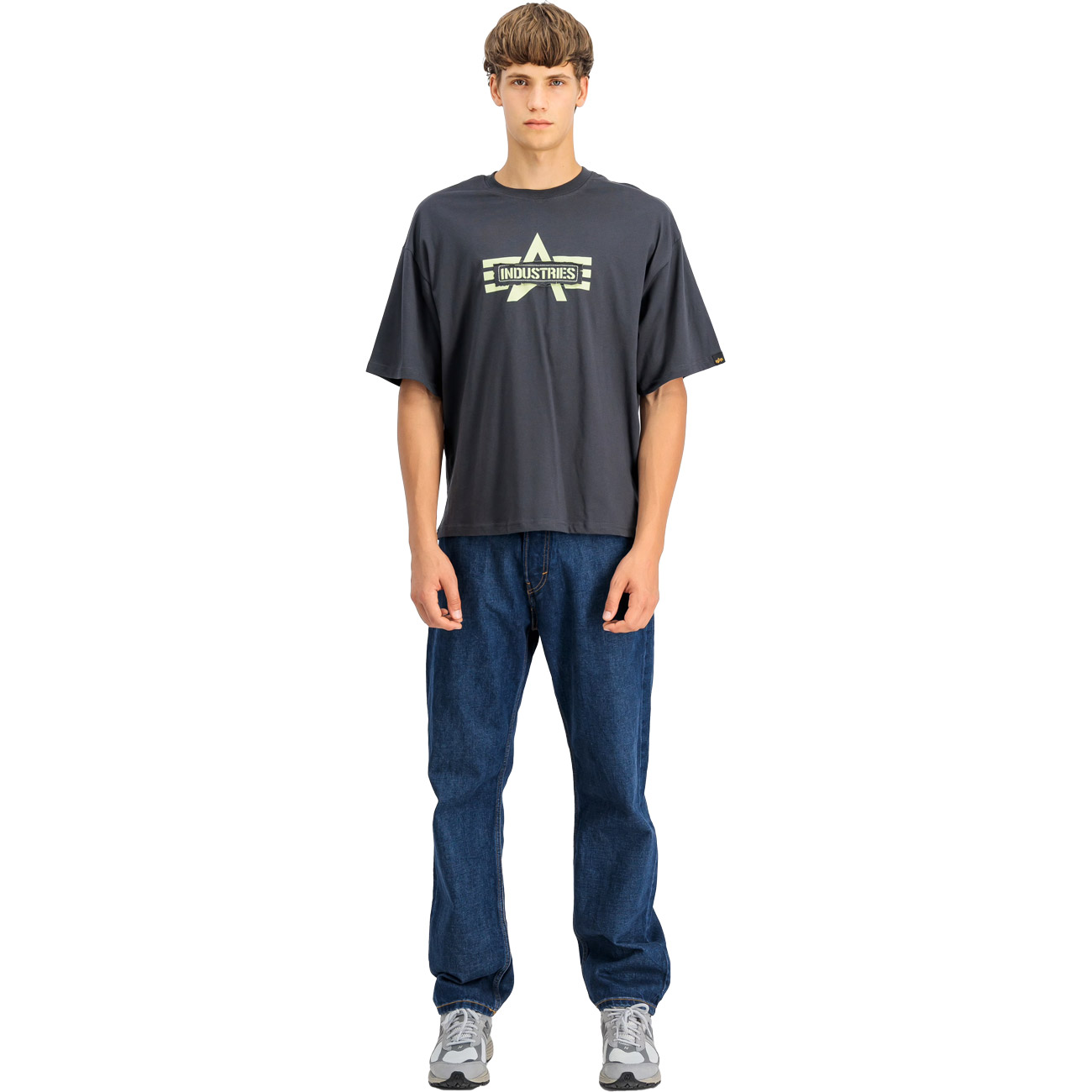 Alpha Industries Herren T-Shirt Logo Edge T