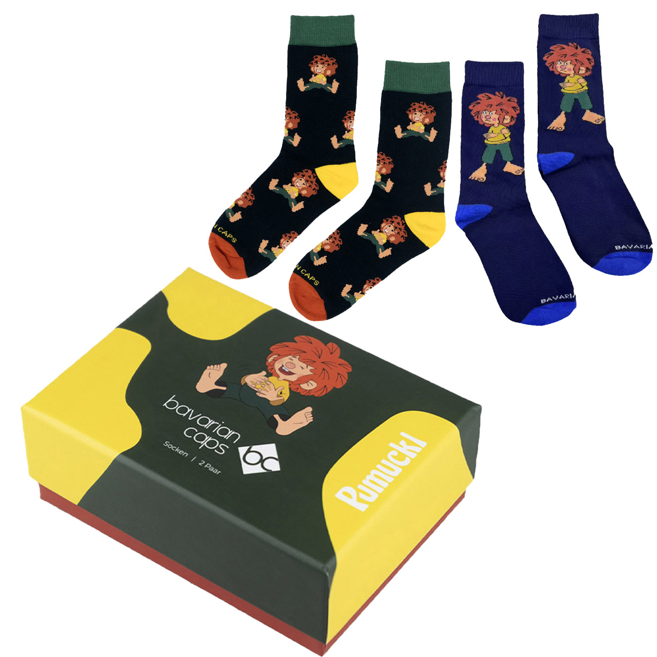 Bavarian Caps Socken 2er Sockenbox 'Pumuckl' V2