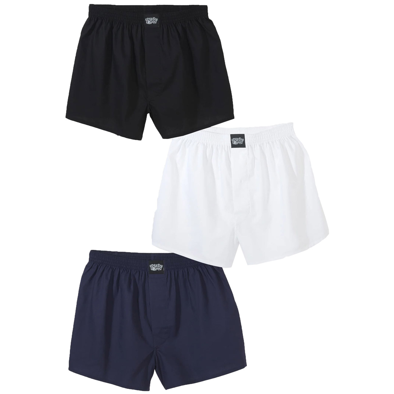 Lousy Livin Herren Boxershorts Plain 3 Pack