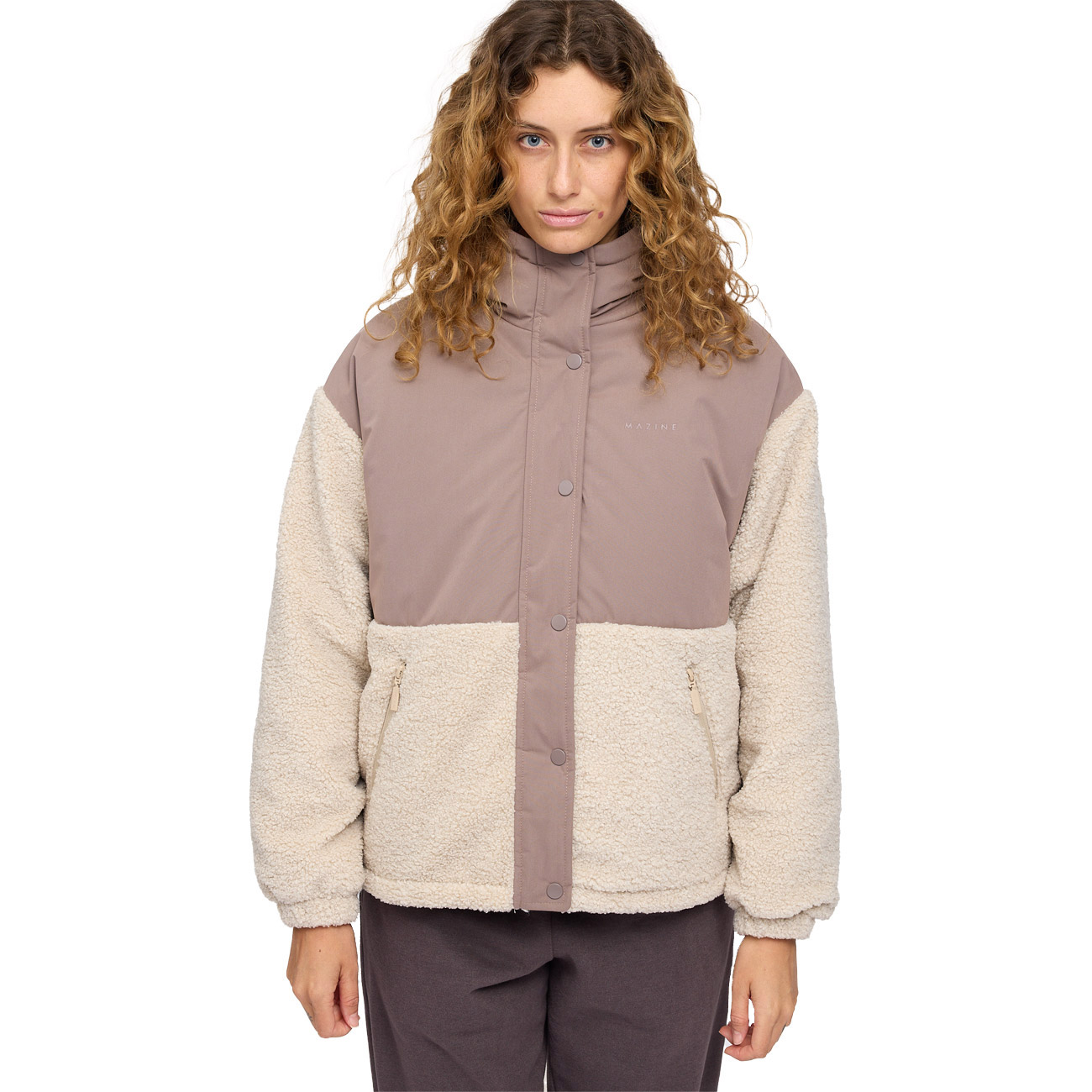 Mazine Damen Mantel Fabric Blocking Jacket