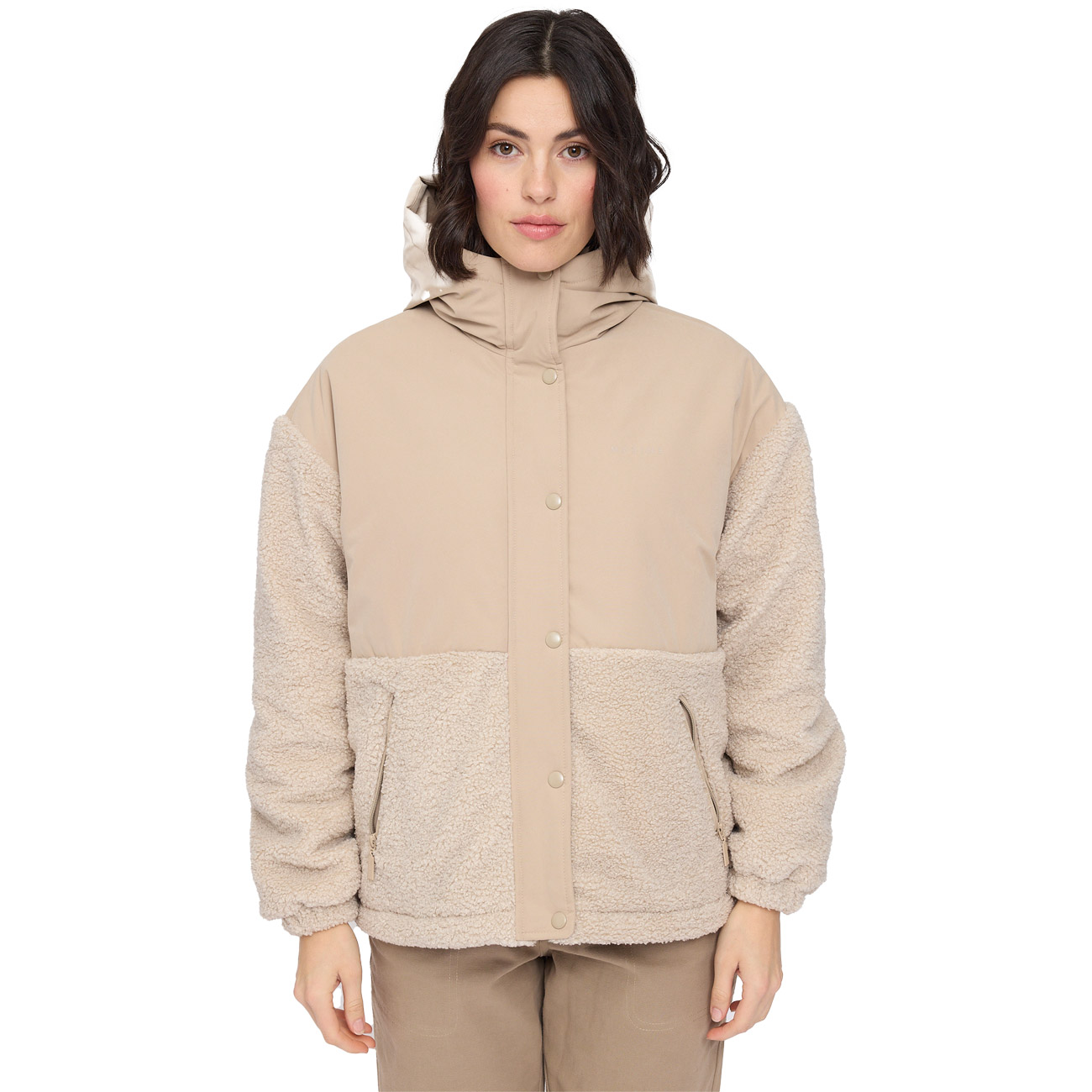 Mazine Damen Mantel Fabric Blocking Jacket