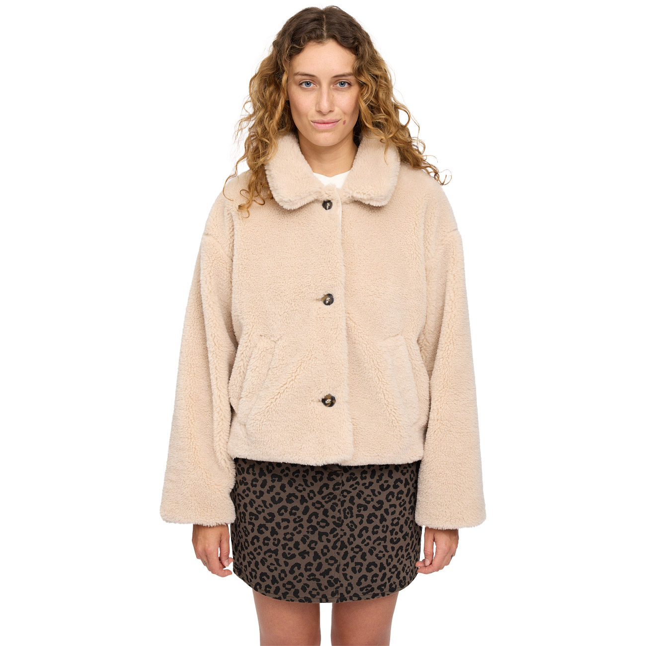 Mazine Damen Winterjacke Faux-Fur Button Jacket