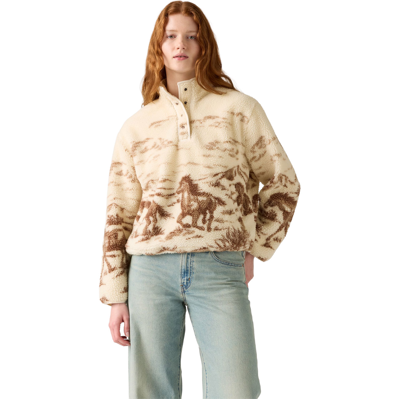 Levi´s® Damen Fleecejacke Kasey Sherpa Pullover Ow