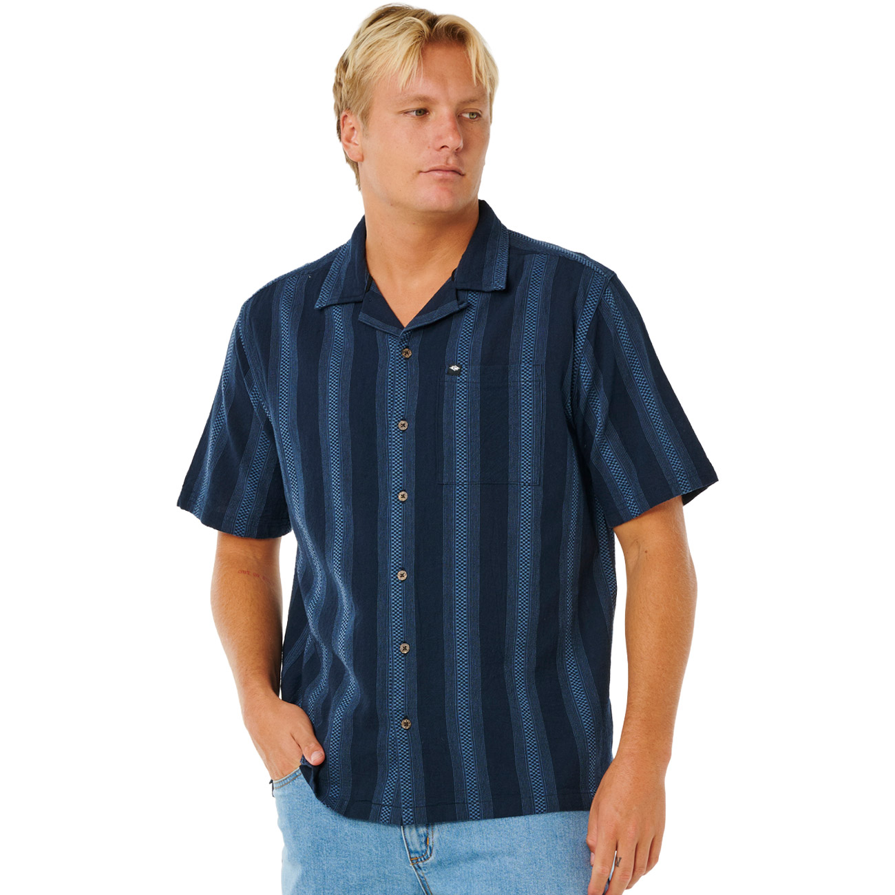 Rip Curl Herren Kurzarmhemd CLASSIC SURF WEAVER SHIRT