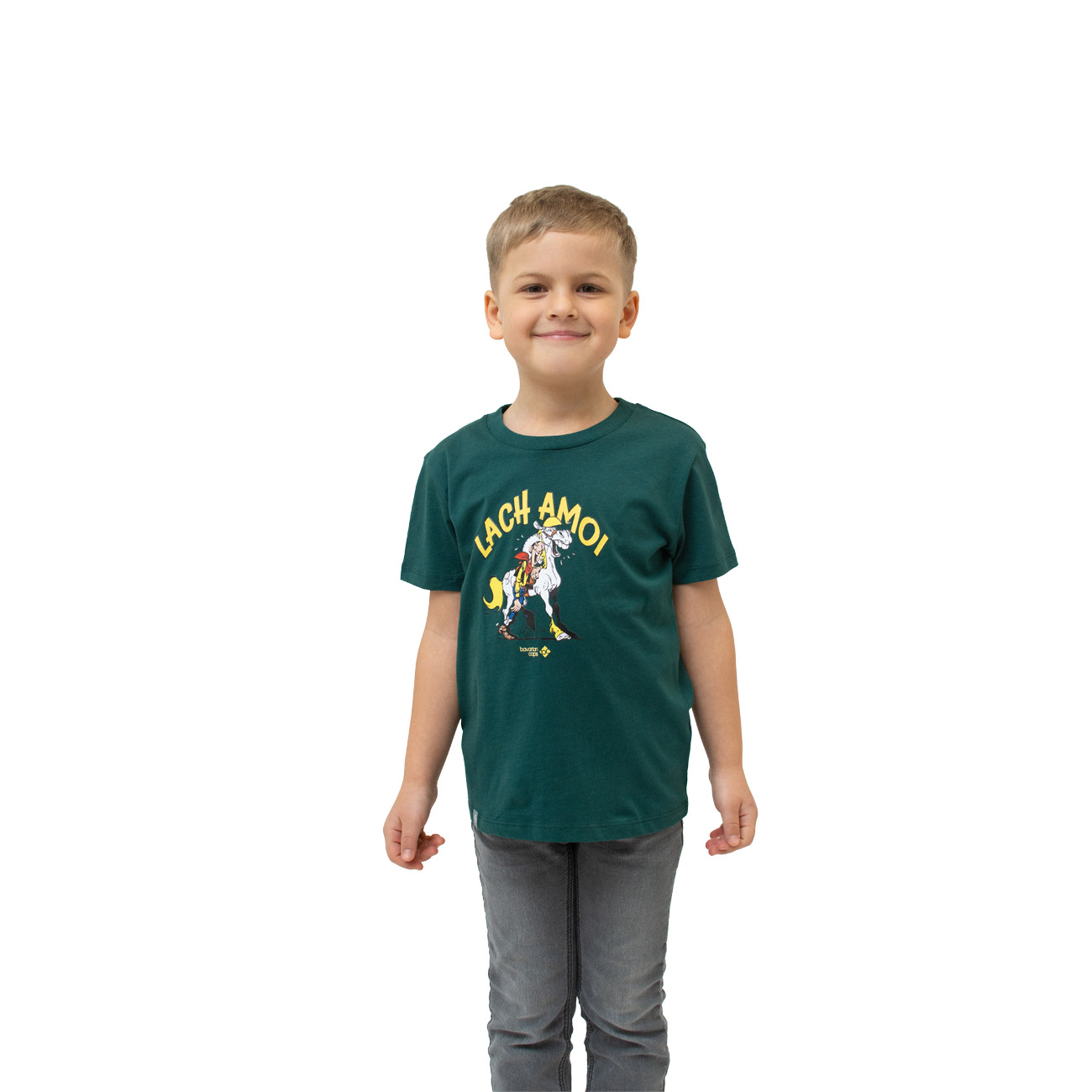 Bavarian Caps Kinder T-Shirt Lucky Luke Lach amoi