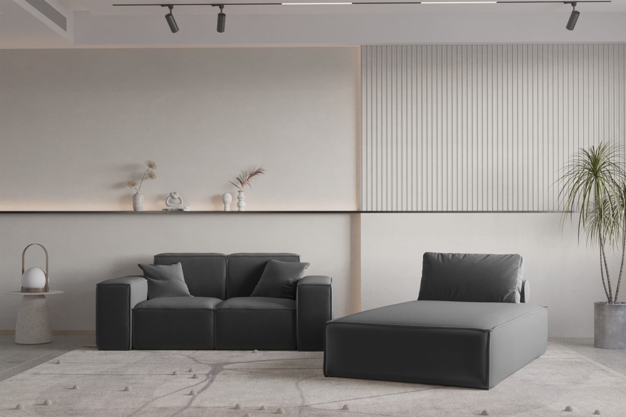 OUTLET Sofa Set 2-teilig Sezlong und Sofa 2-Sitzer CELES PREMIUM Stoff Opera ...