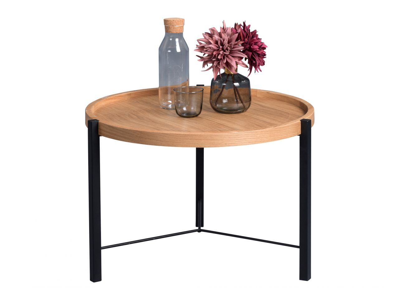 Couchtisch Beistelltisch TIRA 46x65 cm Wildeiche furniert