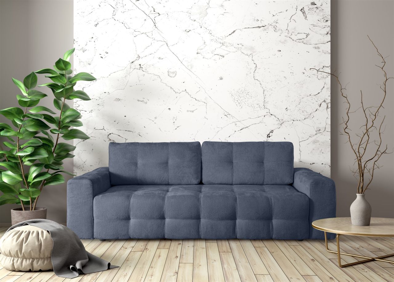 Schlafsofa Designersofa Sofa 3-Sitzer ARIELLE in Stoff Perfect Harmony Dunkel...