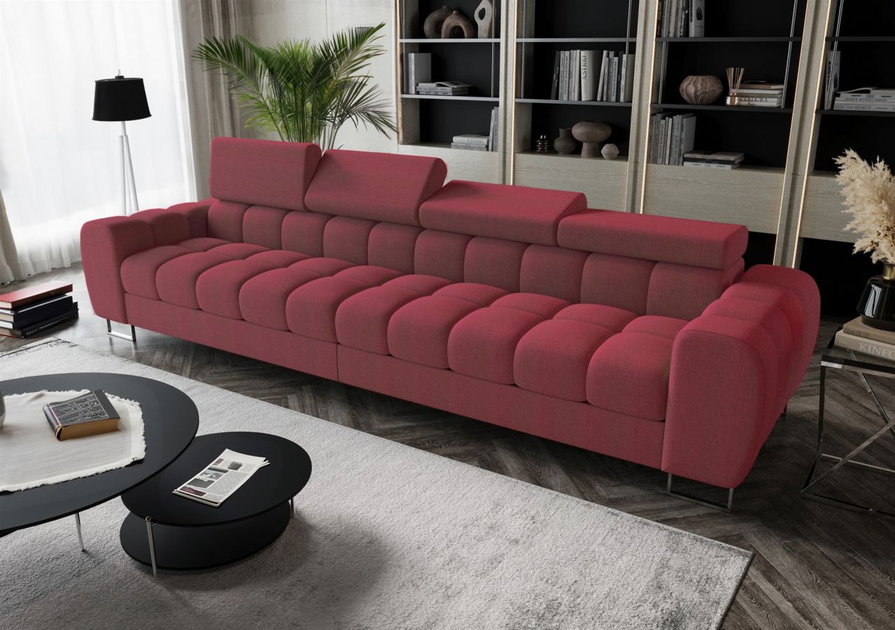 Big Sofa Sofa 4-Sitzer BASTIEN Megasofa in Stoff Gemma Rot