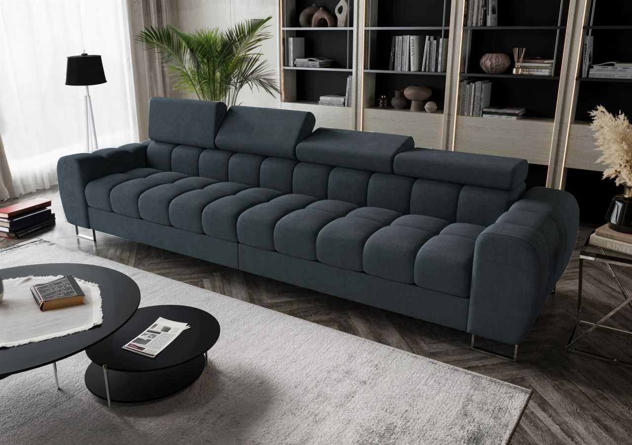 Big Sofa Sofa 4-Sitzer BASTIEN Megasofa in Stoff Moly Graphit