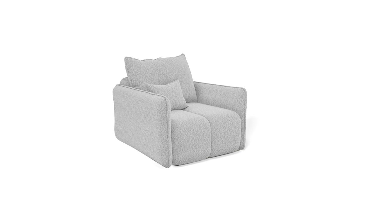 Sessel Designersessel MORGANO Stoff Abriamo Hellgrau