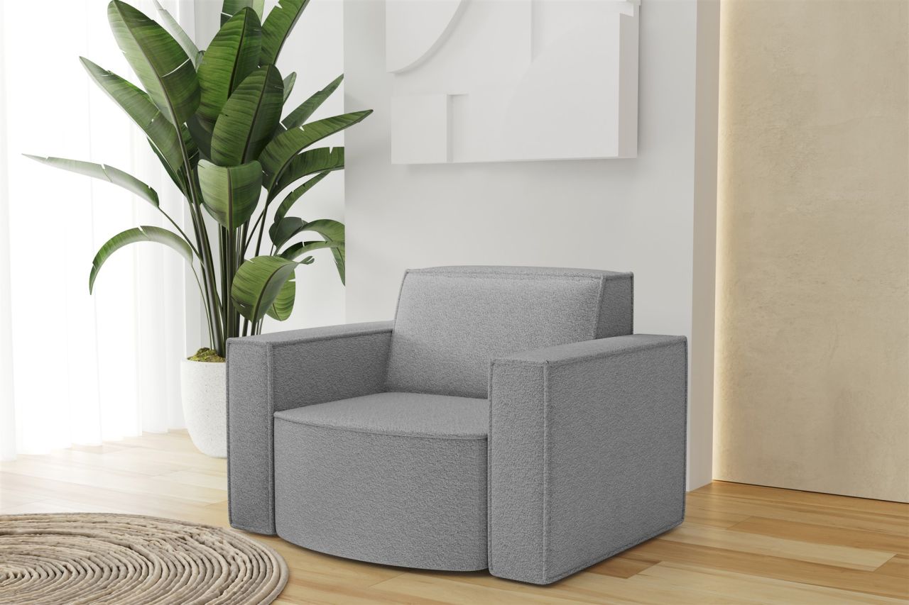 Sessel Designersessel PALMA in Stoff Ascot Taupe