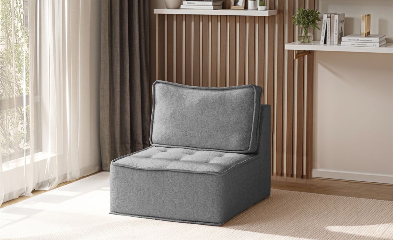 Sessel SANDE 1-Sitzer Modul Stoff Raven Grau