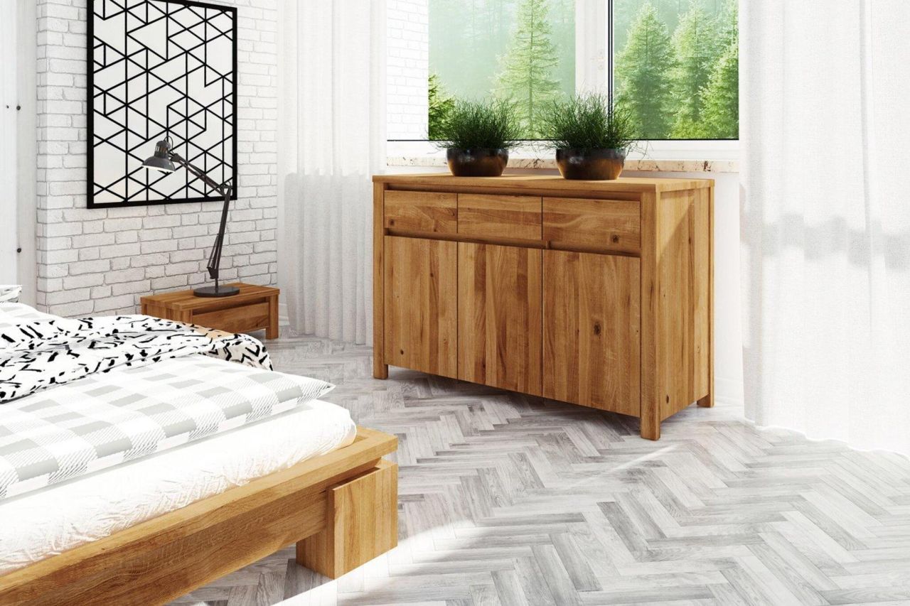 Kommode Schrank MAISON Eiche massiv 115x77x45 cm