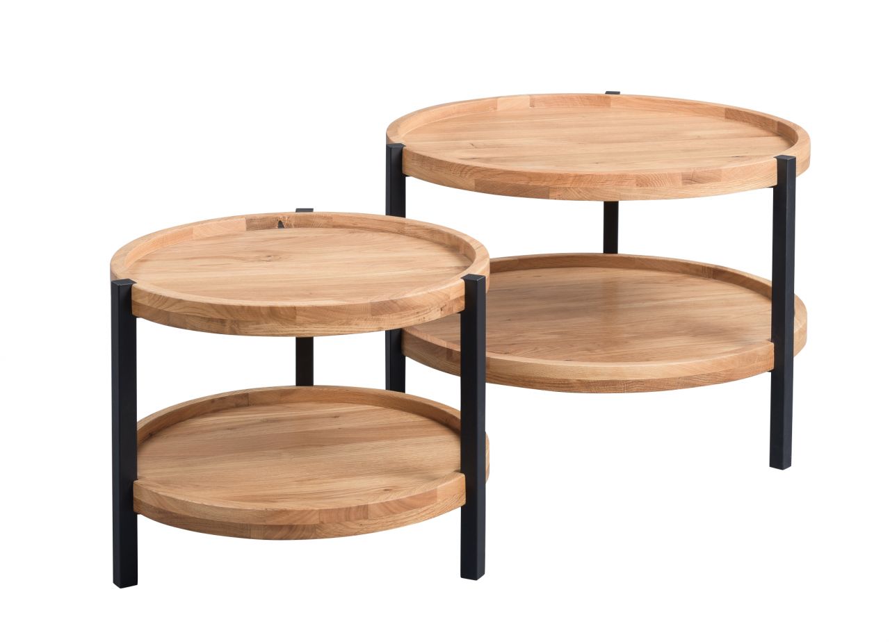 Couchtisch Satztisch 2er Set NADA Wildeiche furniert