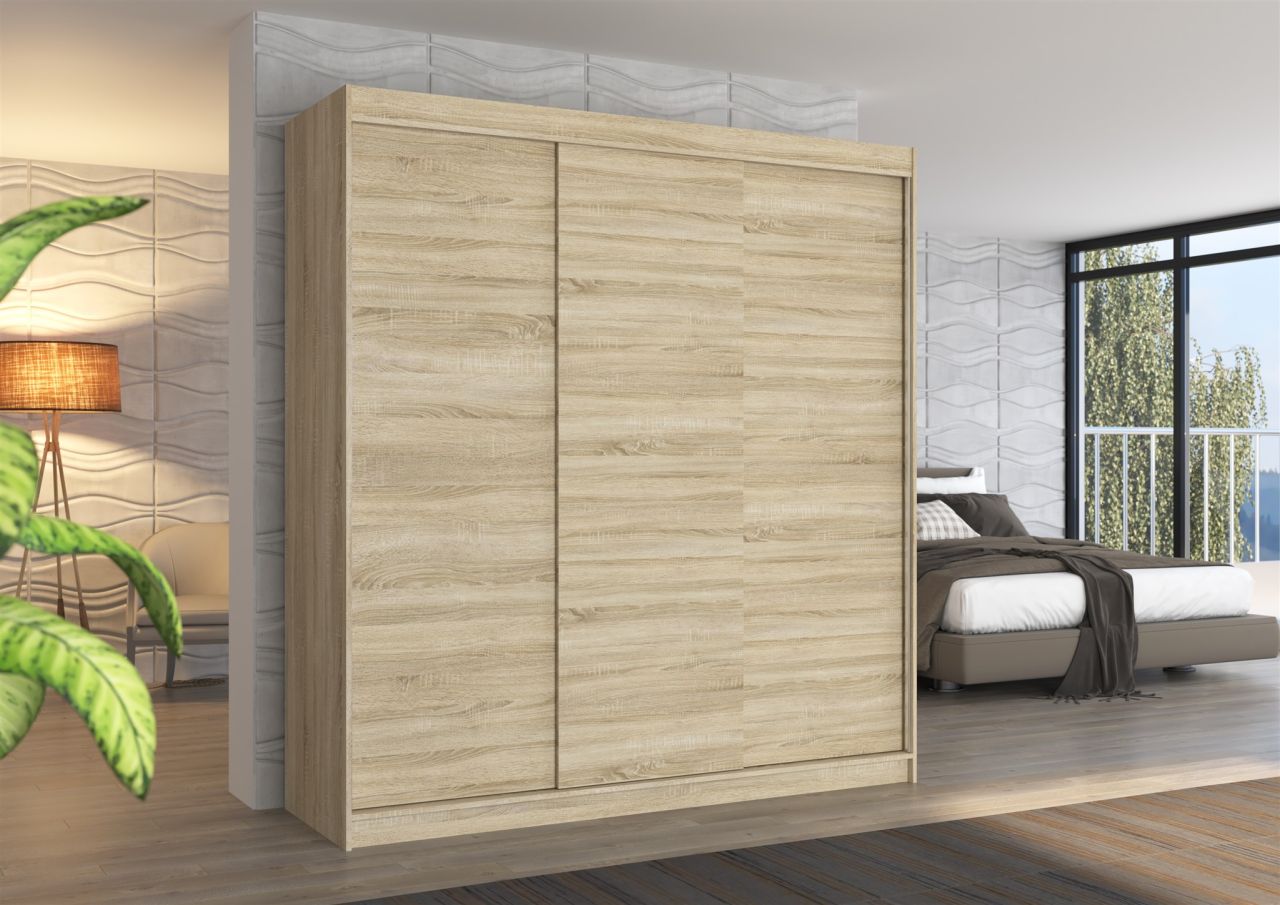 Schiebetürenschrank Schrank Nr.435 in Sonoma matt 200x215x58 cm