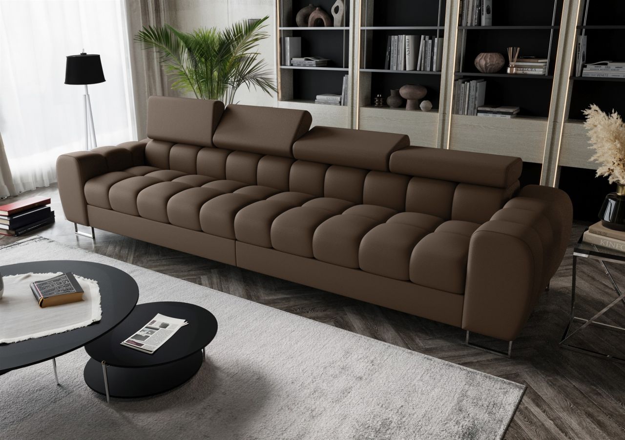 Big Sofa Sofa 4-Sitzer BASTIEN Megasofa in Stoff Terra Braun