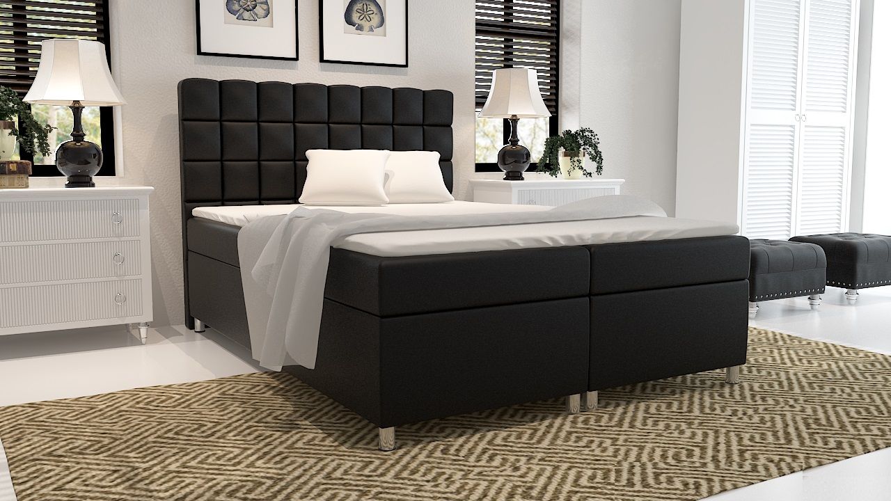 Boxspringbett Schlafzimmerbett ALANO 200x200cm inkl.Bettkasten