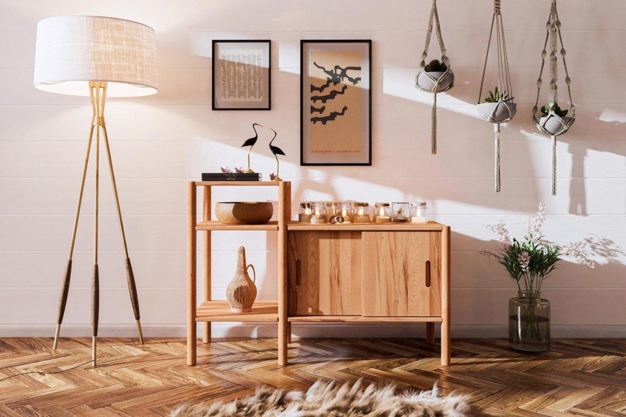 Bücherregal Regal SAGA Buche massiv 120x86x46 cm