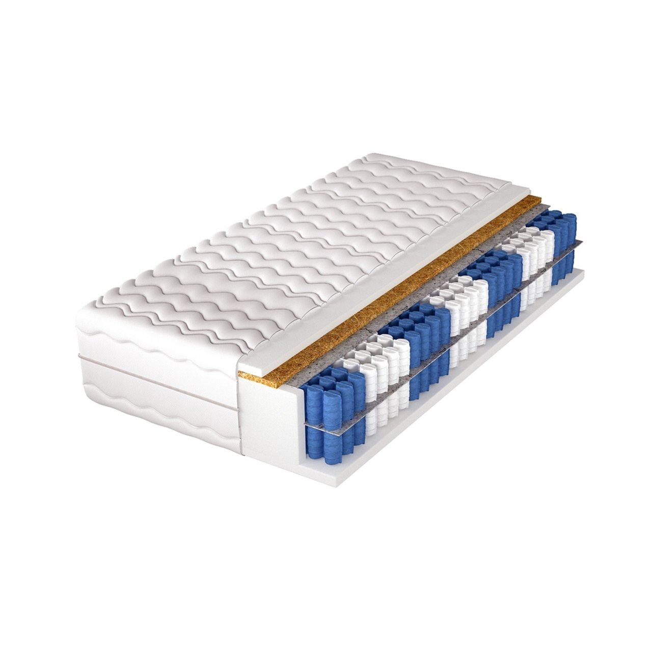 Matratze Taschenfederkern 7 Zonen KING DELUX H3-H4 140x200x30 cm