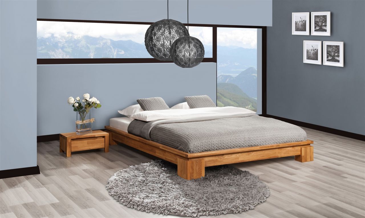 Futonbett Bett Massivholzbett MAISON Eiche massiv 180x200 cm