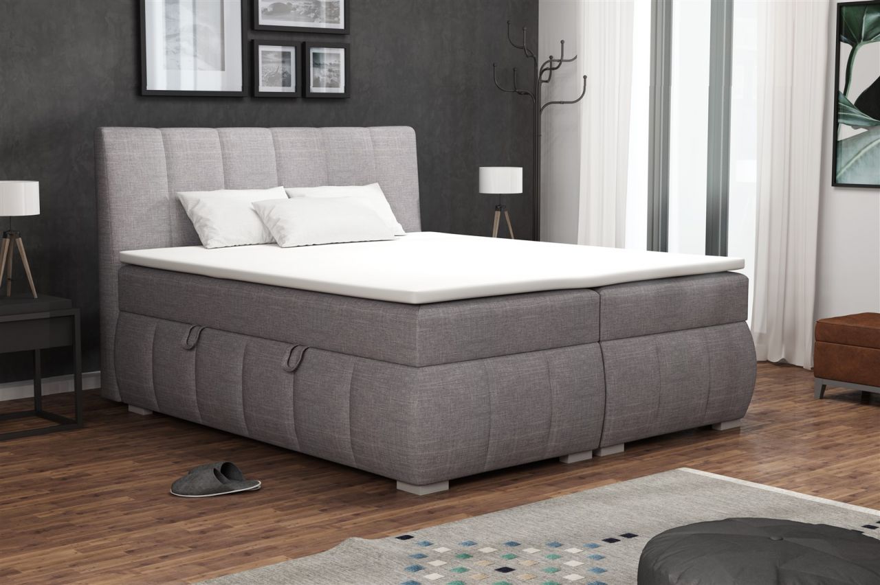 Boxspringbett Schlafzimmerbett VINCENZA 160x200cm inkl.Bettkasten