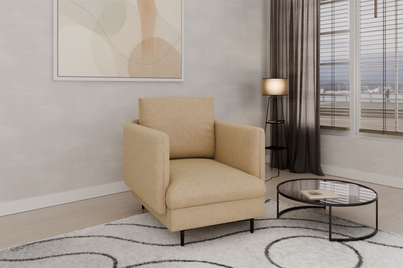 Sessel Designersessel HELMER Stoff Vibe Beige