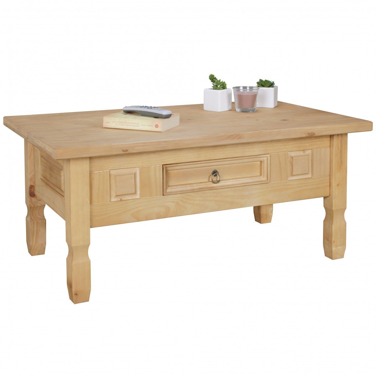 Couchtisch Tisch WOODI Kiefer vollmassiv /Echtholz 100 x 60 cm