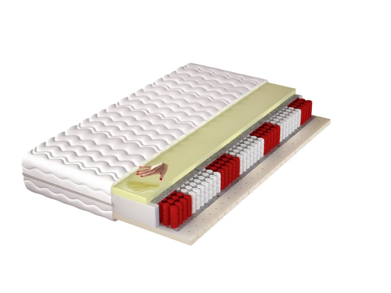 Matratze Taschenfederkern-Multipocket 7 Zonen OREG H3 100x200x20 cm