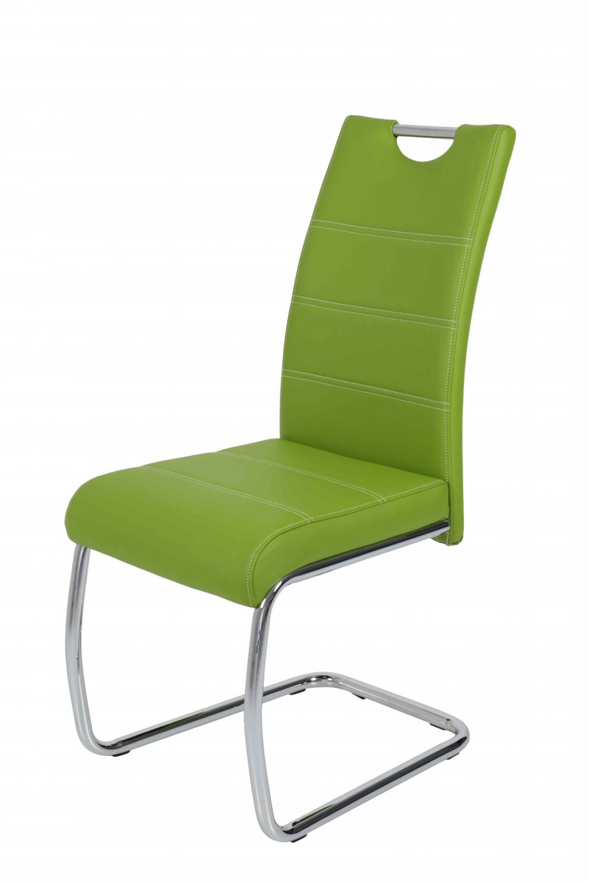 Esszimmerstühle Stuhl Freischwinger 4er Set ELENI Grün