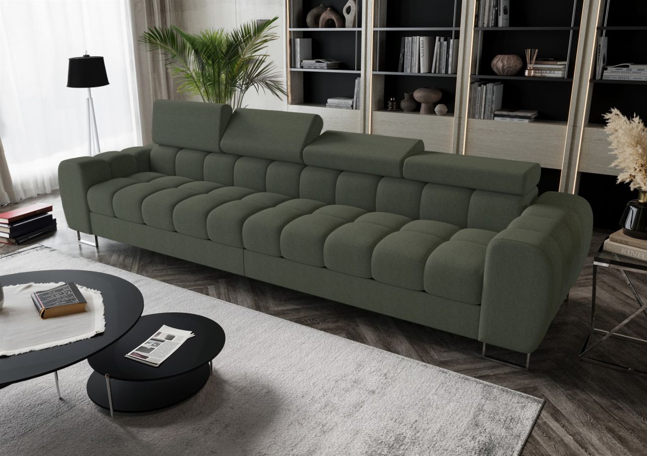 Big Sofa Sofa 4-Sitzer BASTIEN Megasofa in Stoff Gemma Grün