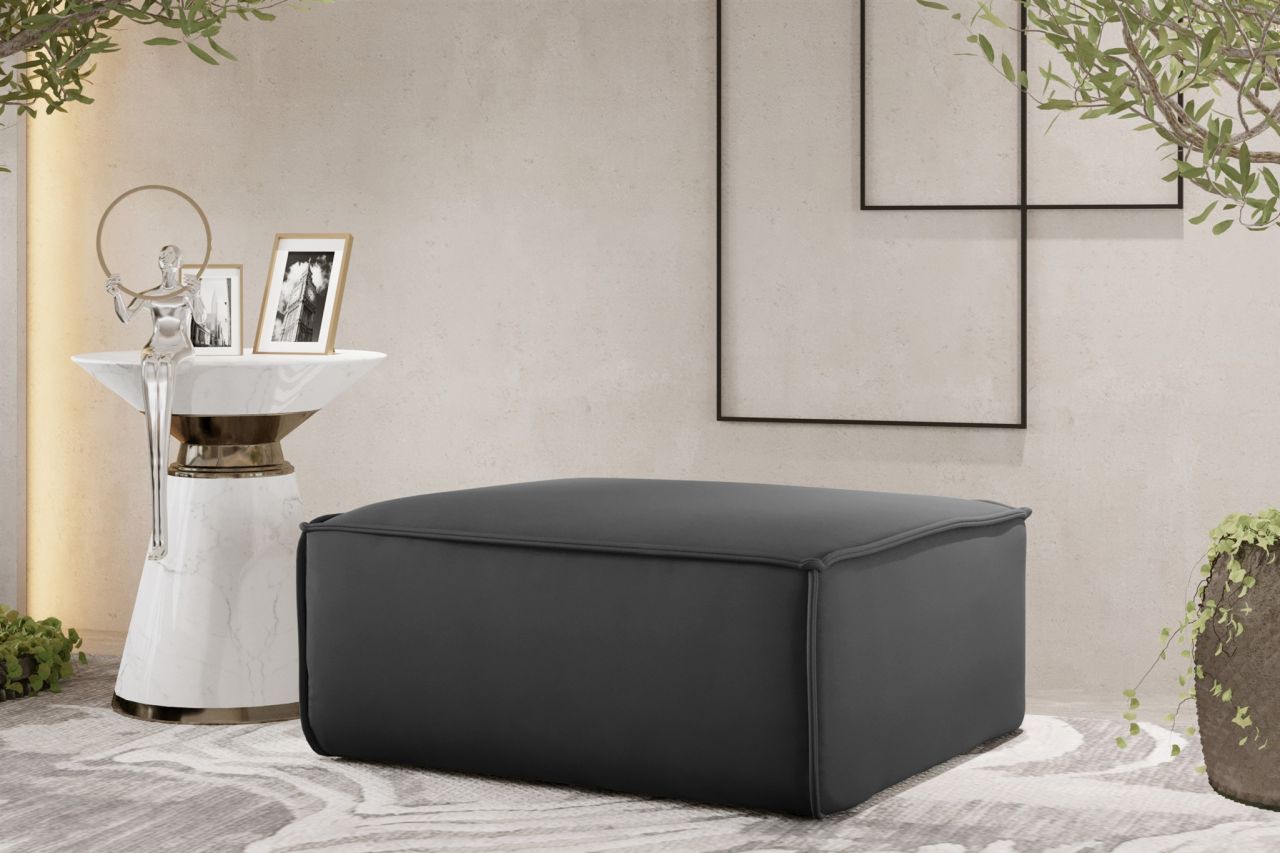 Polsterhocker Designerhocker CELES PREMIUM 105x105 cm Stoff Opera Velvet Dunk...