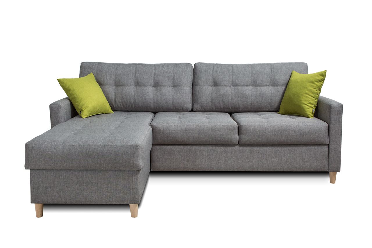 Ecksofa Schlafsofa MOLDE Webstoff (LUX) Ottomane Links