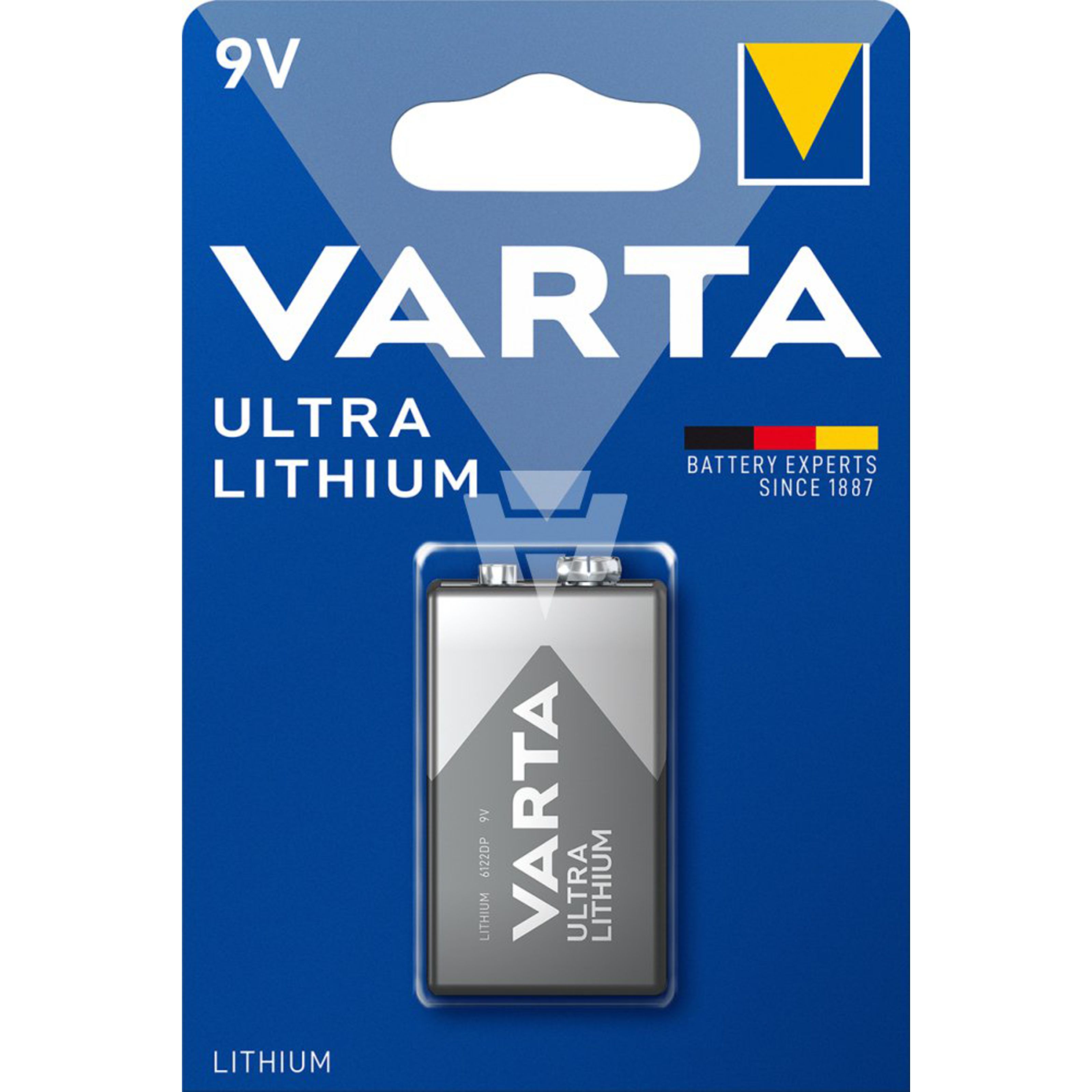 VARTA 9 V Lithium Block-Batterie 1200 mAh Batterie