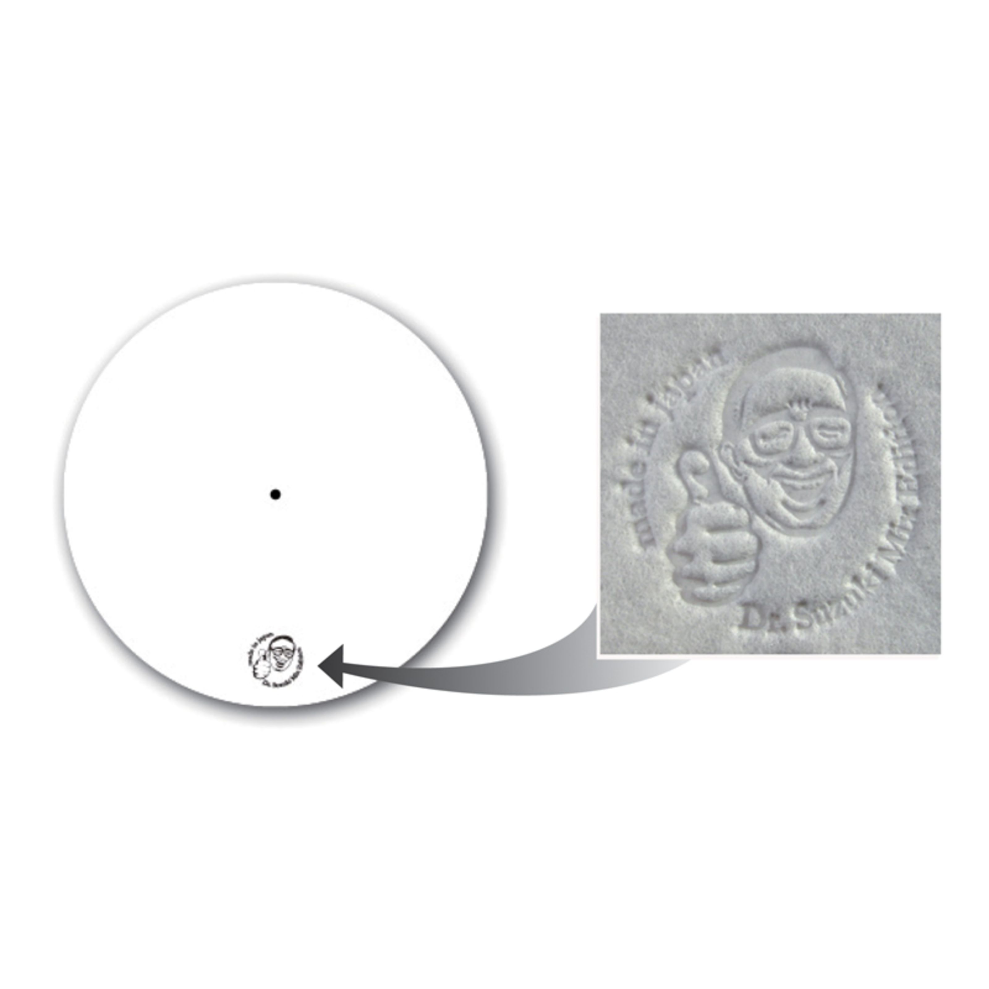 Dr. Suzuki 12'  Mix Edition Slipmats white (paar) Slipmat für Plattenspieler  Weiß