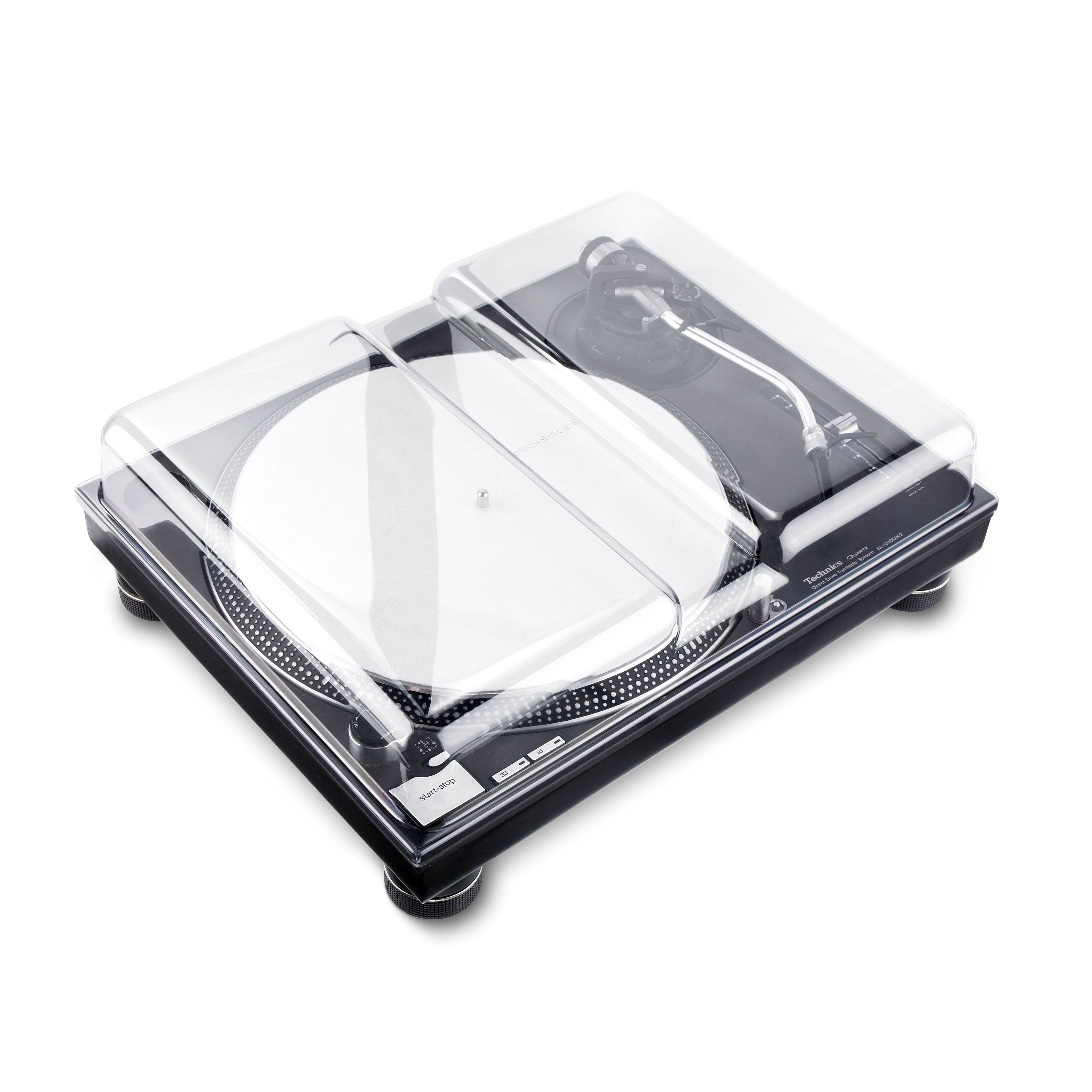 Decksaver Technics SL-1200, SL1210 / Pioneer PLX-1000 Cover Cover für DJ Equipment  Transparent